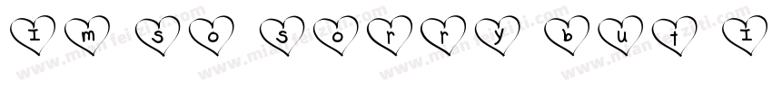Im so sorry but I love you字体转换